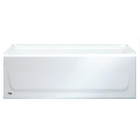 BOOTZ KONA Bathtub, 34 gal Capacity, 54 in L, 30 in W, 1514 in H, Alcove Installation, Steel, White 011-3303-00/2303